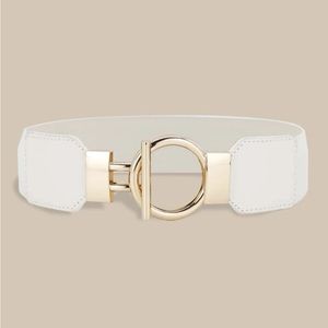 NWT One Size White Elastic Belt